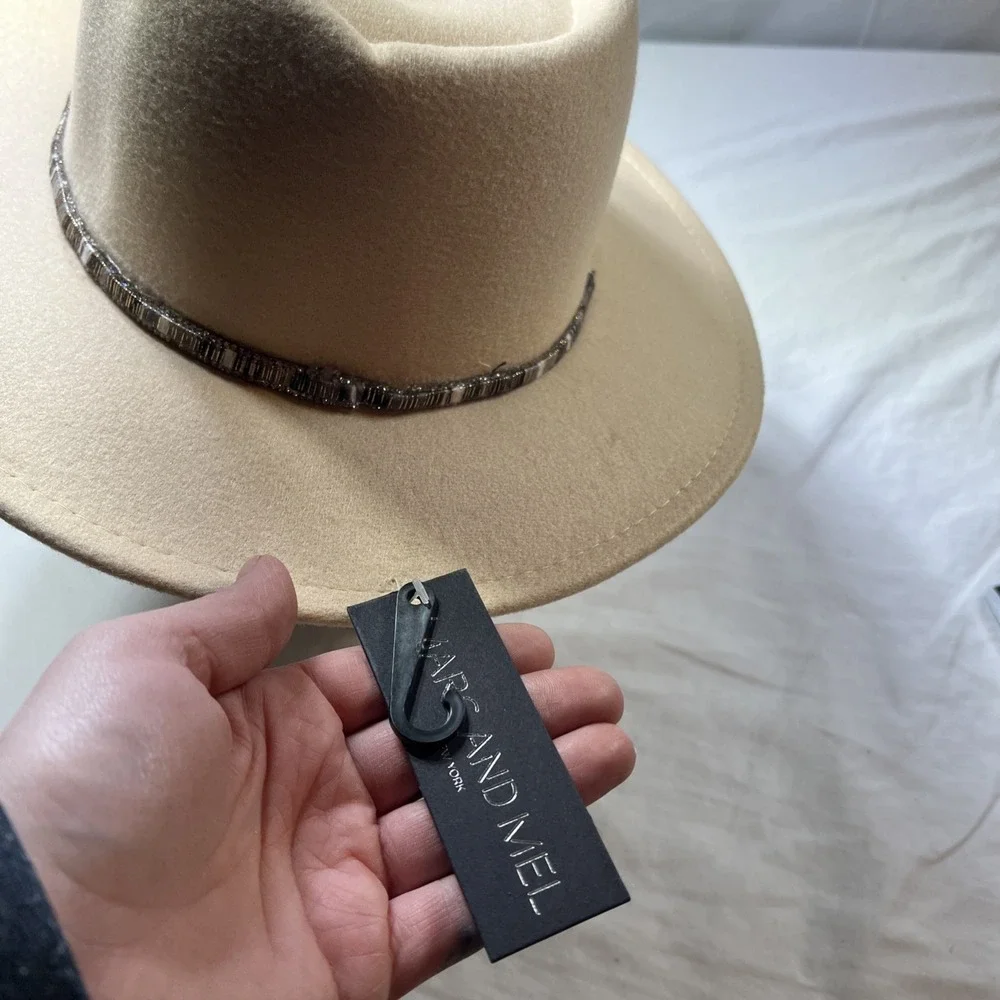 Marc And Mel Tan Large Brim Hat